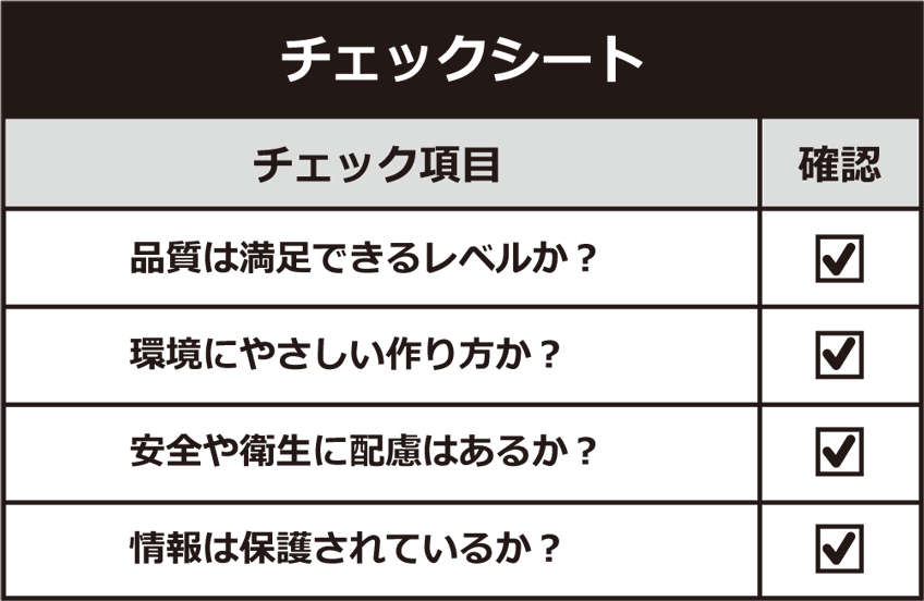 QC7つ道具:チェックシート