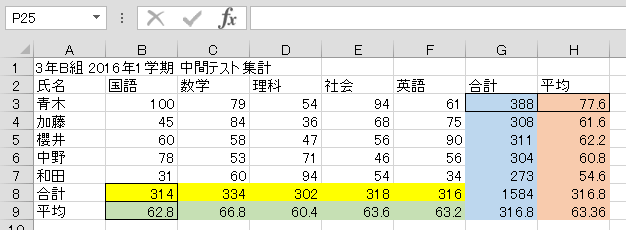 計算式を入力
